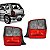 Par Lanterna traseira Fiat Uno 2004 a 2010 Rubi/Fumê - Imagem 1