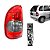 Lanterna + Soquete Corsa Hatch 4 Portas Pick-up Wagon 2000 Até 2004 Rubi Fumê Bolha - Imagem 7