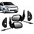 Par Retrovisor Ford Fiesta 2002 a 2014 4 portas com controle e acabamento - Imagem 1