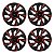 Jogo Calota Esportiva aro 14 DS4 Red Cup Emblema Ford Preto - Imagem 1
