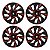 Jogo Calota Esportiva aro 14 DS4 Red Cup Emblema Peugeot - Imagem 1