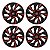 Jogo Calota Esportiva aro 15 DS4 Red Cup Emblema Fiat Vermelho - Imagem 1