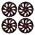 Jogo Calota Esportiva aro 15 DS4 Red Cup Emblema Fiat Vermelho - Imagem 1