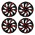 Jogo Calota Esportiva aro 15 DS4 Red Cup Emblema Ford Preto - Imagem 1