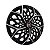 Calota Esportiva aro 14 Moove Black Silver Emblema Fiat Vermelho - Imagem 2