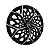 Jogo Calota Esportiva aro 14 Moove Black Silver Emblema Fiat Vermelho - Imagem 3