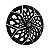 Calota Esportiva aro 14 Moove Black Silver Emblema Fiat Preto - Imagem 1
