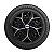 Calota Esportiva aro 14 Moove Black Silver Emblema Ford Prata - Imagem 2