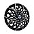 Calota Esportiva aro 14 Moove Black Silver Emblema Ford Prata - Imagem 2
