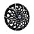 Calota Esportiva aro 14 Moove Black Silver Emblema Ford Prata - Imagem 2