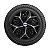 Calota Esportiva aro 14 Moove Black Silver Emblema Ford Prata - Imagem 3