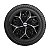 Jogo Calota Esportiva aro 14 Moove Black Silver Emblema Ford Prata - Imagem 4