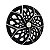 Calota Esportiva aro 14 Moove Black Silver Emblema GM Prata - Imagem 2