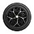 Calota Esportiva aro 14 Moove Black Silver Emblema GM Prata - Imagem 3