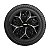 Jogo Calota Esportiva aro 14 Moove Black Silver Emblema GM Preto - Imagem 4