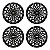 Jogo Calota Esportiva aro 14 Moove Black Silver Emblema GM Preto - Imagem 1