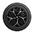 Calota Esportiva aro 14 Moove Black Silver Emblema Renault - Imagem 3