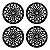 Jogo Calota Esportiva aro 14 Moove Black Silver Emblema Volkswagen - Imagem 1