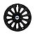 Jogo Calota Esportiva aro 13 Passat CC Preta Brilhante emblema Ford Prata - Imagem 2