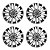 Jogo Calota Esportiva aro 13 Passat CC Sport Silver emblema Fiat Vermelho - Imagem 1