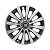 Calota Esportiva aro 13 Passat CC Sport Silver emblema Fiat Preto - Imagem 1