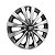 Calota Esportiva aro 13 Passat CC Sport Silver emblema Fiat Preto - Imagem 2