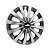 Calota Esportiva aro 13 Passat CC Sport Silver emblema GM Preto - Imagem 2
