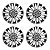 Jogo Calota Esportiva aro 13 Passat CC Sport Silver emblema Volkswagen - Imagem 1