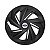 Jogo Calota Esportiva Aro 14 Nitro Preta Fosca emblema Ford Prata - Imagem 2