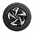 Jogo Calota Esportiva Aro 14 Nitro Black Silver emblema Fiat Vermelho - Imagem 5