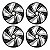 Jogo Calota Esportiva Aro 14 Nitro Black Silver emblema GM Prata - Imagem 1
