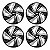 Jogo Calota Esportiva Aro 14 Nitro Black Silver emblema GM Preto - Imagem 1