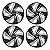 Jogo Calota Esportiva Aro 14 Nitro Black Silver emblema Nissan - Imagem 1