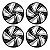 Jogo Calota Esportiva Aro 14 Nitro Black Silver emblema Toyota - Imagem 1