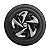 Calota Esportiva Aro 13 Nitro Black Silver emblema Ford Prata - Imagem 4