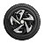 Jogo Calota Esportiva Aro 13 Nitro Black Silver emblema GM Prata - Imagem 5