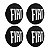 Jogo Calotinha 49,6mm Centro de Roda Fiat Preta com Cromado - Imagem 1