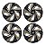 Jogo Calota Esportiva Aro 14 Nitro Black Gold emblema Fiat Preto - Imagem 1
