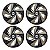 Jogo Calota Esportiva Aro 14 Nitro Black Gold emblema Ford Prata - Imagem 1
