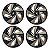 Jogo Calota Esportiva Aro 14 Nitro Black Gold emblema Peugeot - Imagem 1