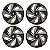 Jogo Calota Esportiva Aro 13 Nitro Black Gold emblema Peugeot - Imagem 1
