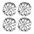 Jogo Calota Esportiva Aro 13 DS4 Cromado emblema Ford Prata - Imagem 1