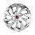 Jogo Calota Esportiva Aro 13 DS4 Cromado emblema Fiat Vermel - Imagem 2