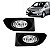 Par Farol Auxiliar milha Honda Fit 2003 a 2006 com Grade - Imagem 1