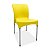 Cadeira plástica Sec Line Amarela com pés de Alumínio - Imagem 1
