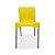 Cadeira plástica Sec Line Amarela com pés de Alumínio - Imagem 2