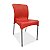 Cadeira plástica Sec Line Vermelha com pés de Alumínio - Imagem 1