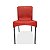 Cadeira plástica Sec Line Vermelha com pés de Alumínio - Imagem 2