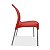 Cadeira plástica Sec Line Vermelha com pés de Alumínio - Imagem 3