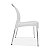 Cadeira plástica Sec Line Branca com pés de Alumínio - Imagem 3